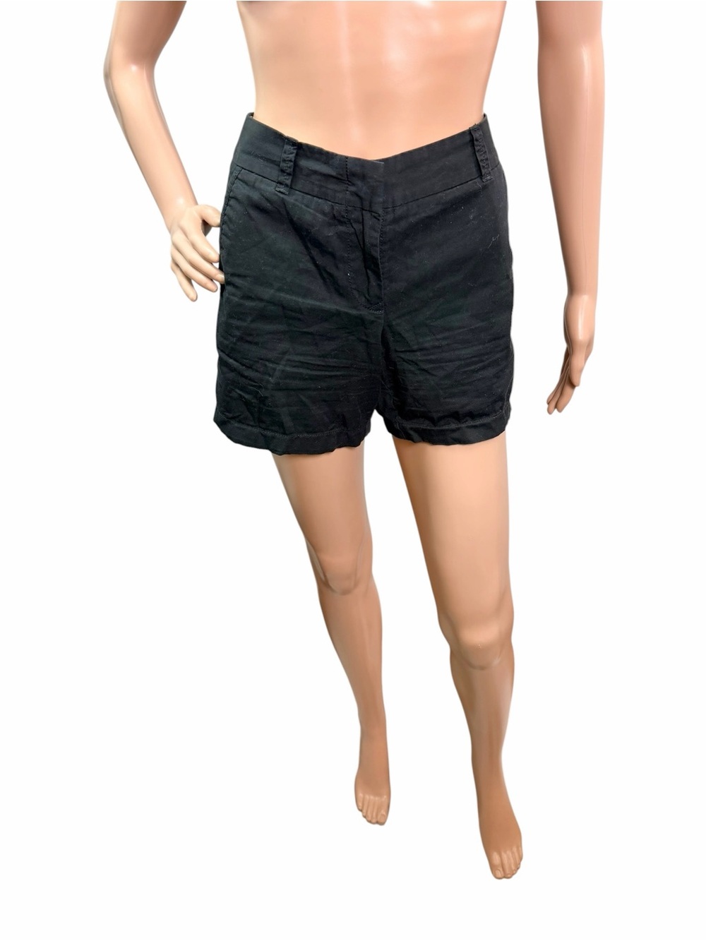 J Crew Women’s Size 4 Solid Black Casual Chino Shorts